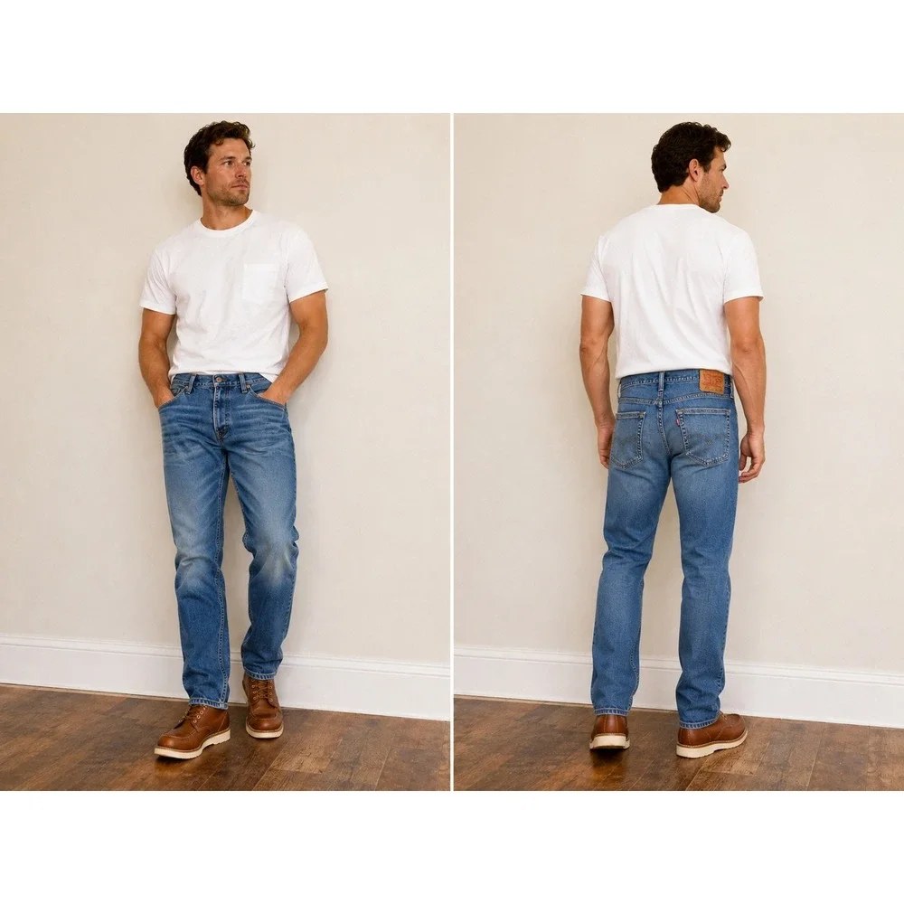 Levis 559 Relaxed Straight Jeans Mens 32x30 Med‎ Blue Denim Y2K revival dadcore